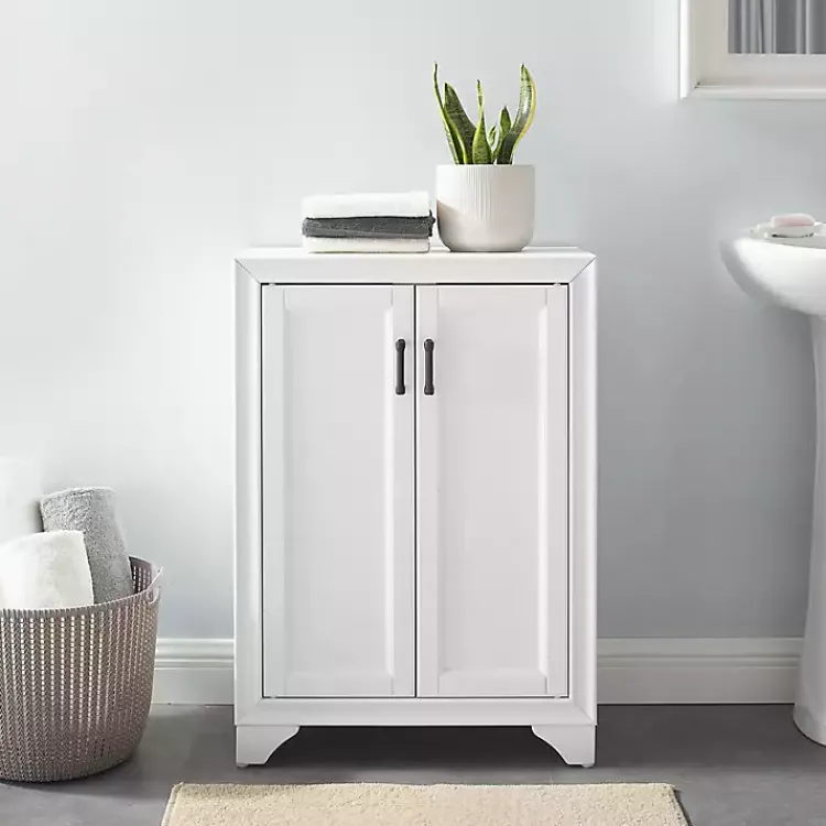 Cabinets & Sideboards-Kirklands Home Distressed Wood Accent Cabinet White