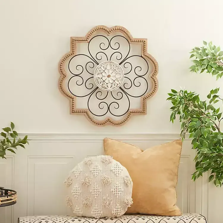 Wall Plaques-Kirklands Home Brown Wood and Metal Farmhouse Wall Plaque