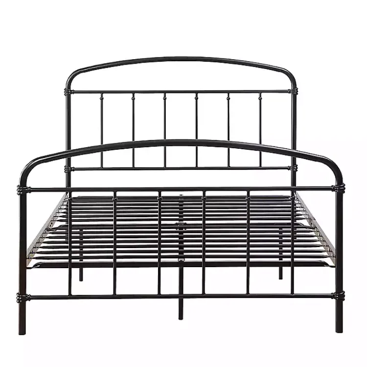 Beds & Headboards-Kirklands Home Midnight Vintage Arch Full Bed Frame Black