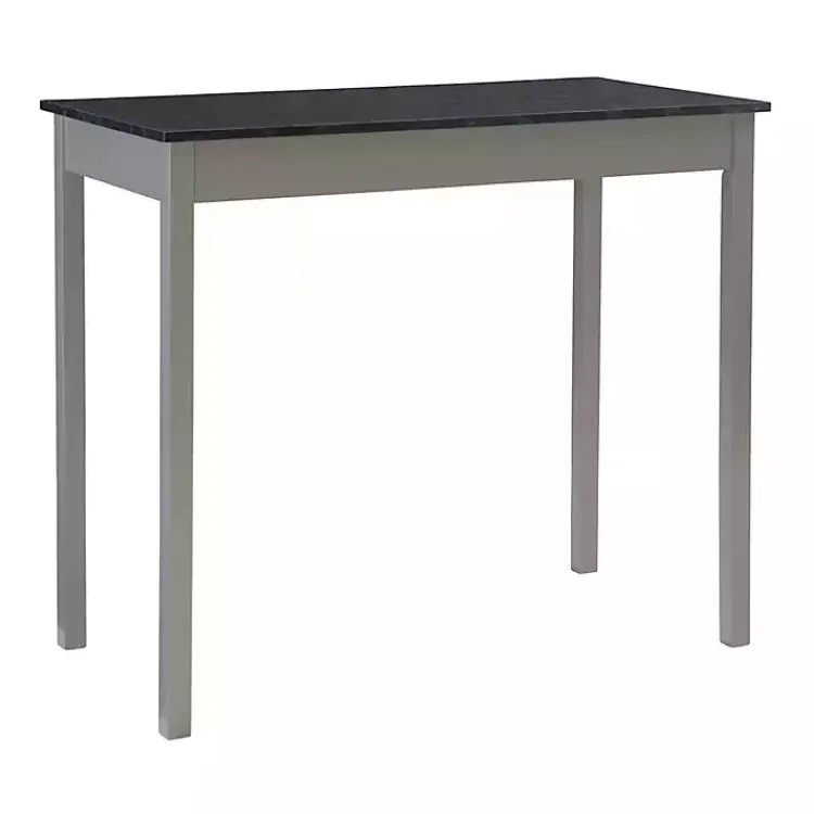 Dining Sets-Kirklands Home Gray and Black 3-pc. Stool and Table Set