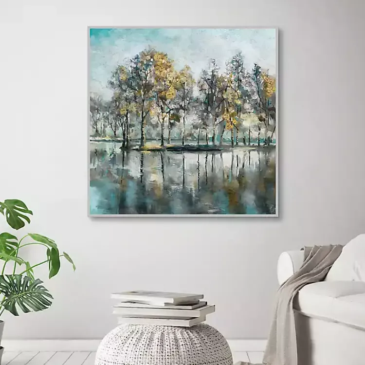Framed Art-Kirklands Home Beckoning Tree Grove Framed Canvas Art