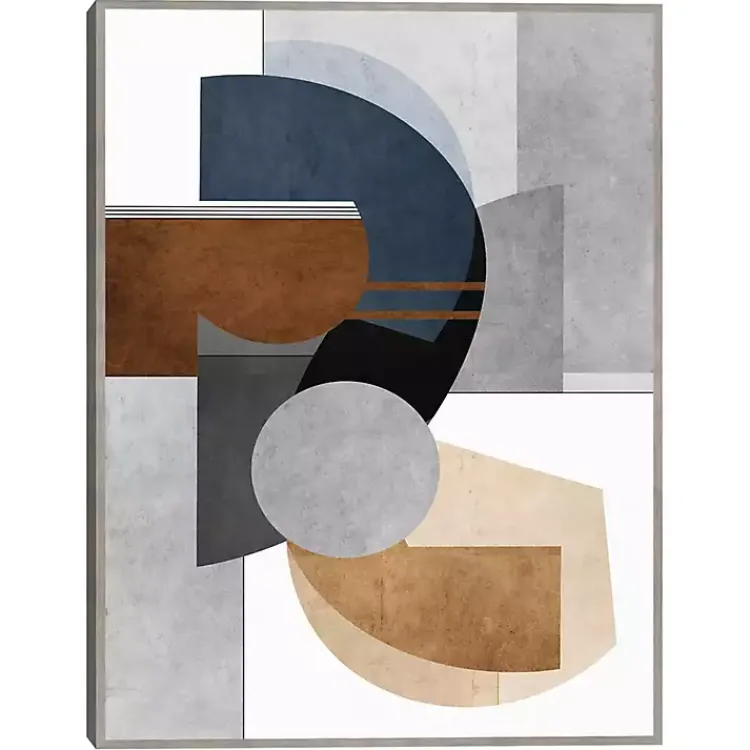 Canvas Art-Kirklands Home Abstract Organic Shapes Framed Canvas Art Print Gray