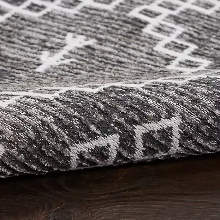 Accent Rugs-Kirklands Home Gray Distressed Geo Markings Accent Rug, 2x3