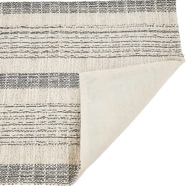 Table Linens-Kirklands Home Neutral Striped Woven Placemats, Set of 4