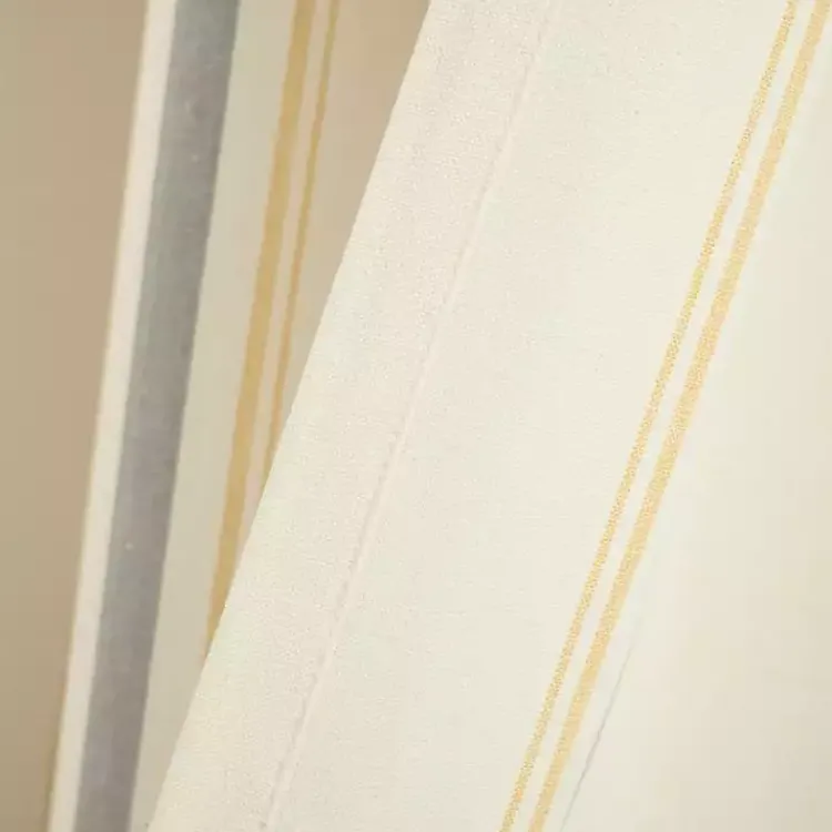 Curtains & Drapes-Kirklands Home Yellow & Gray Farmhouse Curtain Panel Set, 95 in.