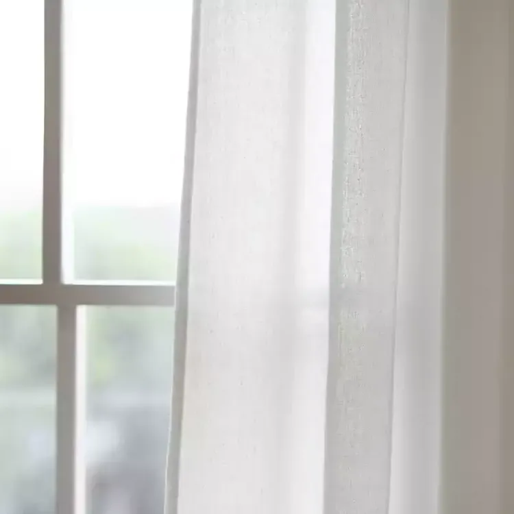 Curtains & Drapes-Kirklands Home Burlap Knotted Curtain Panel Set, 108 in. Ivory