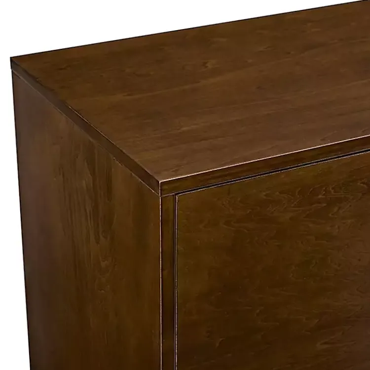 Console Tables-Kirklands Home Warm Brown Mid-Century Modern Storage Console