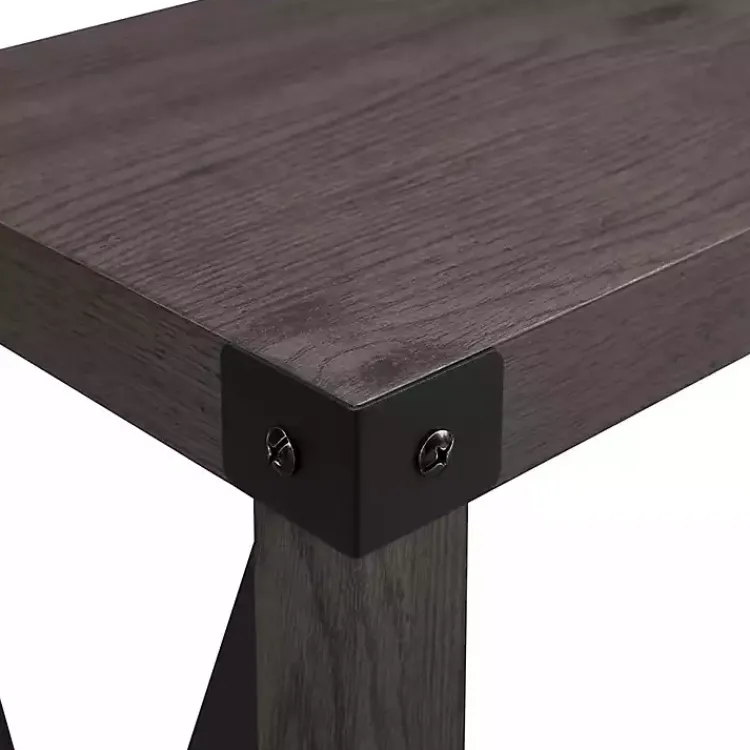 Console Tables-Kirklands Home Stormy Gray X Side Frame Console Table