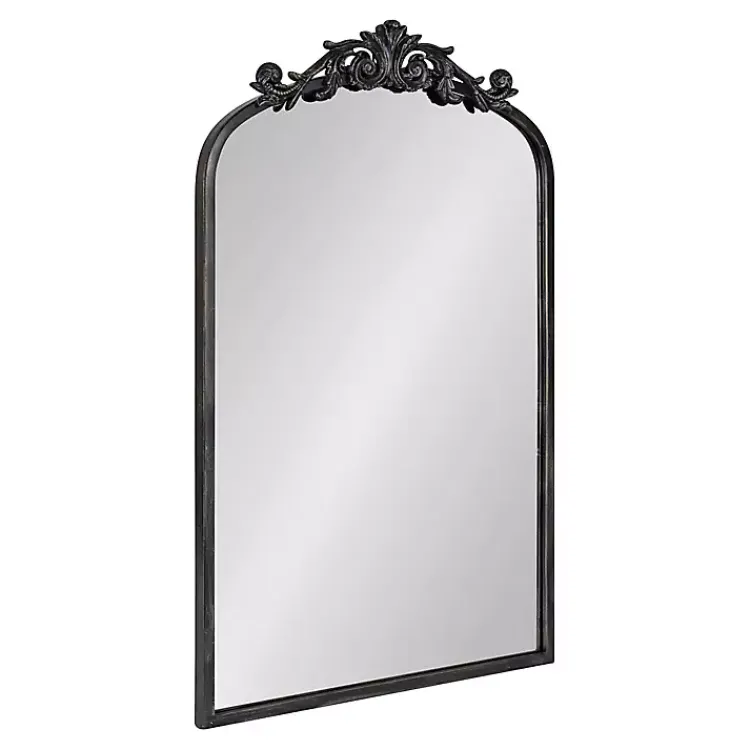 Decorative Mirrors-Kirklands Home Arendahl Arched Mirror, 19x31 in. Black