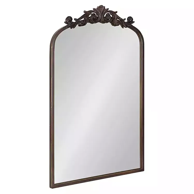 Decorative Mirrors-Kirklands Home Bronze Arendahl Arched Mirror, 19x31 in. Brown