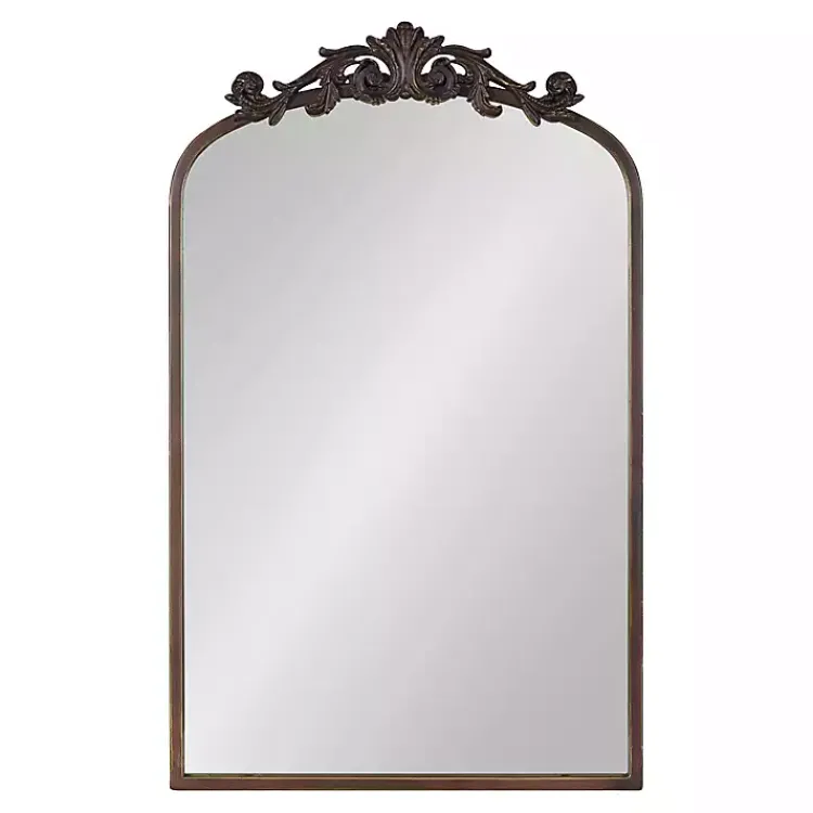 Decorative Mirrors-Kirklands Home Bronze Arendahl Arched Mirror, 19x31 in. Brown
