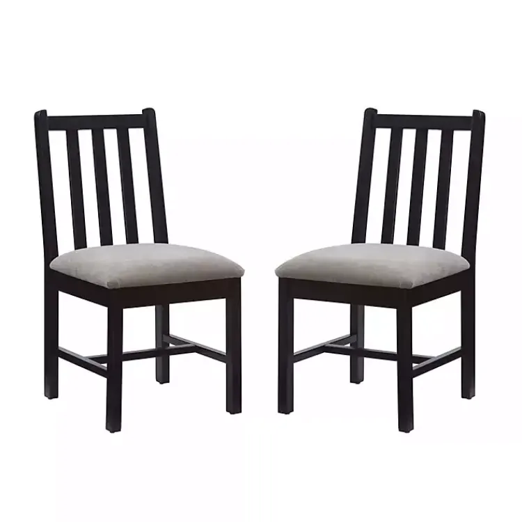 Dining Chairs-Kirklands Home Black and Classic Dining Chairs, Set of 2 Gray