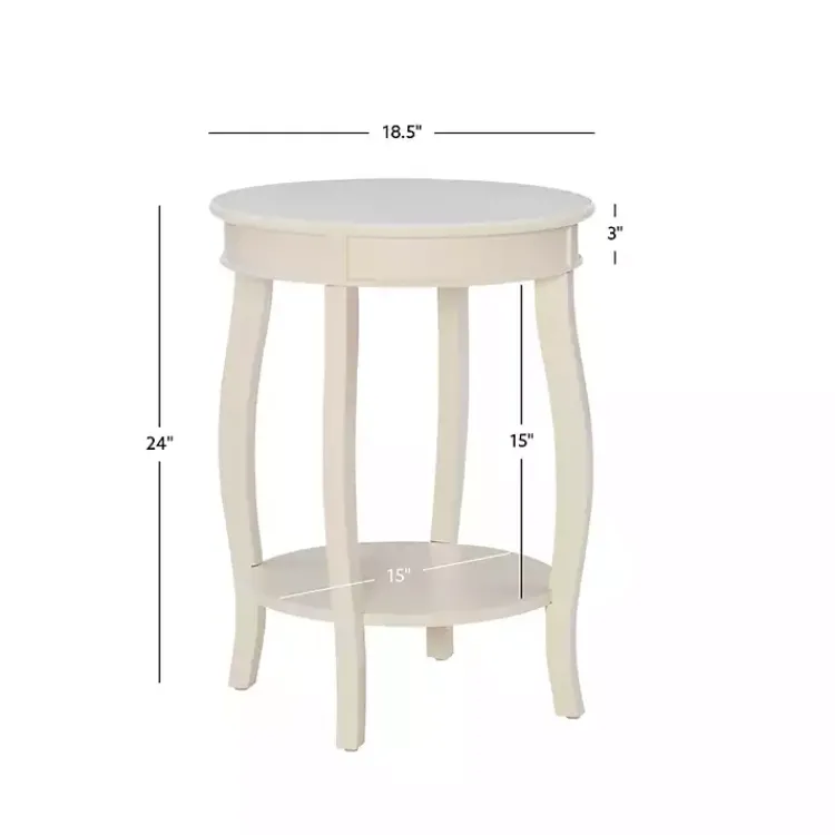 Accent & End Tables-Kirklands Home Merryweather Off White Accent Table Ivory