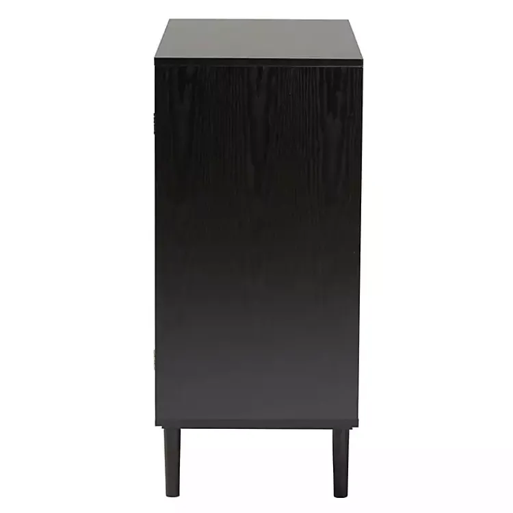 Cabinets & Sideboards-Kirklands Home Tara Two-Tone Espresso Rattan Cabinet