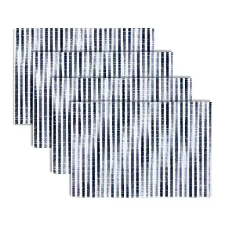 Table Linens-Kirklands Home Blue and White Striped 4-pc. Placemat Set