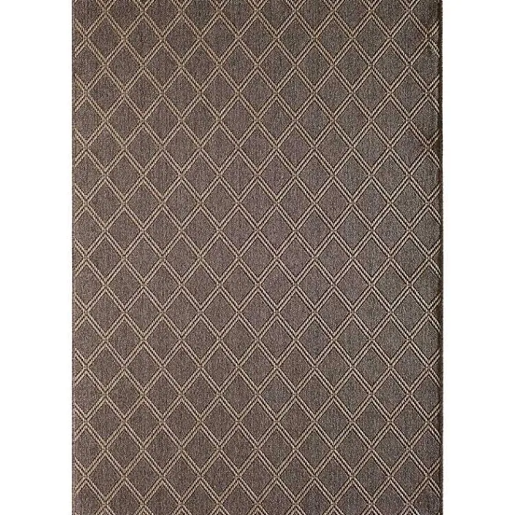Outdoor Rugs-Kirklands Home Santorini Trellis Outdoor Area Rug, 7x9 Brown