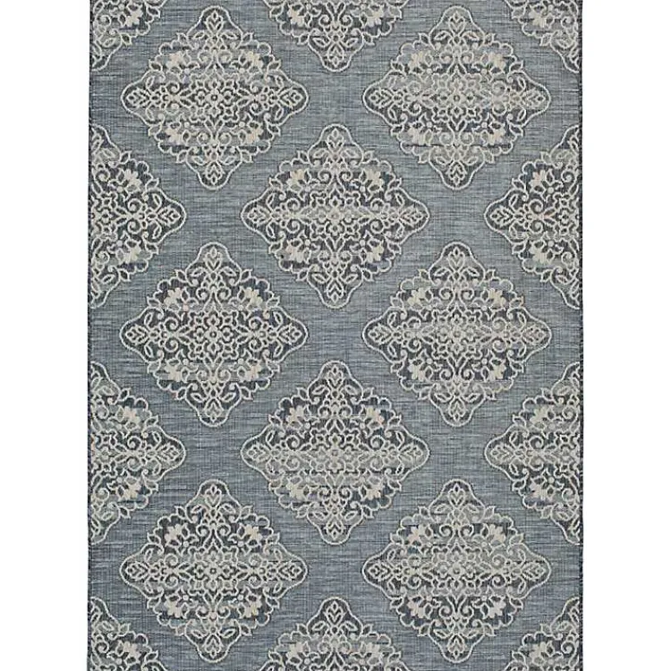 Outdoor Rugs-Kirklands Home Medallion Devora Indoor/Outdoor Area Rug, 7x9 Gray