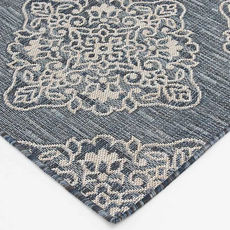 Outdoor Rugs-Kirklands Home Medallion Devora Indoor/Outdoor Area Rug, 7x9 Gray