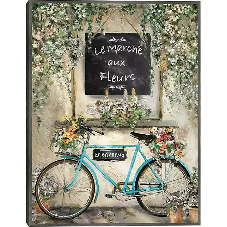 Canvas Art-Kirklands Home Le Marche Aux Fleurs Framed Canvas Art Print