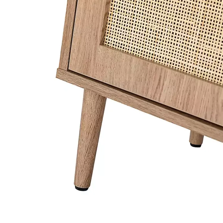 Cabinets & Sideboards-Kirklands Home Natural Cane Wood Arched Sideboard Cabinet