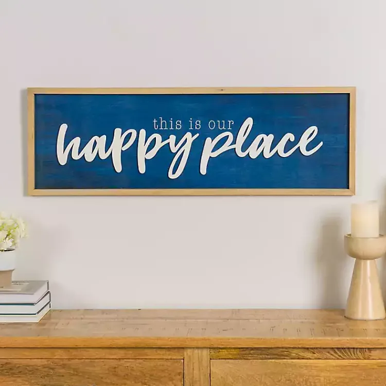 Wall Quotes & Signs-Kirklands Home Navy This is Our Happy Place Wall Plaque