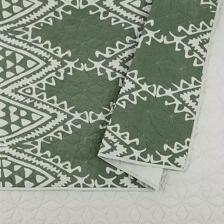 Quilts-Kirklands Home Justina Blakeney Aisha Queen Quilt Set Green