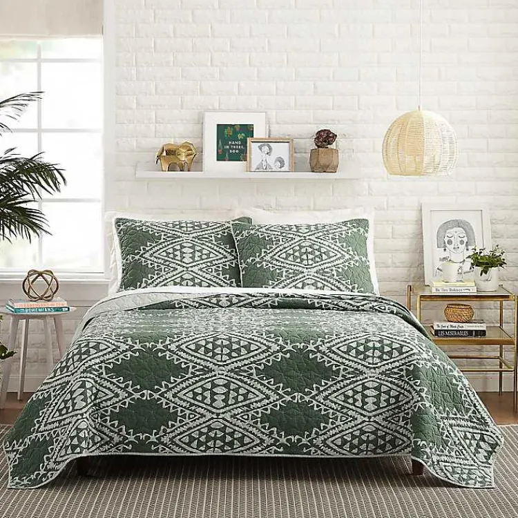 Quilts-Kirklands Home Justina Blakeney Aisha King Quilt Set Green