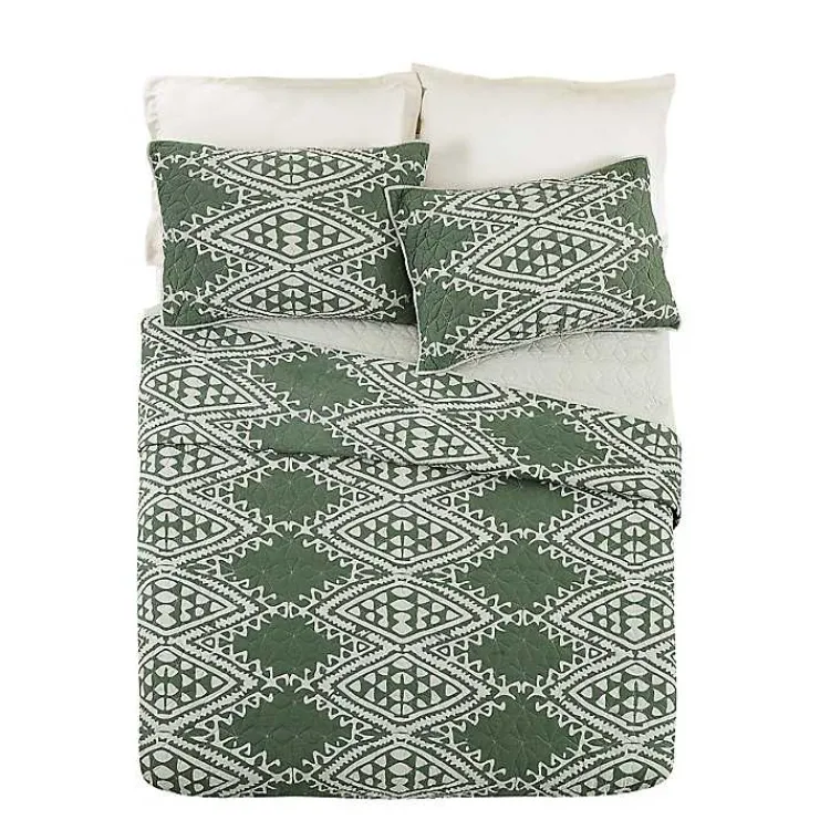 Quilts-Kirklands Home Justina Blakeney Aisha King Quilt Set Green