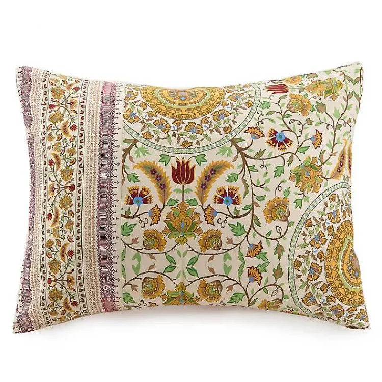 Comforters-Kirklands Home Shyla Yellow Vinework Queen 5-pc. Comforter Set