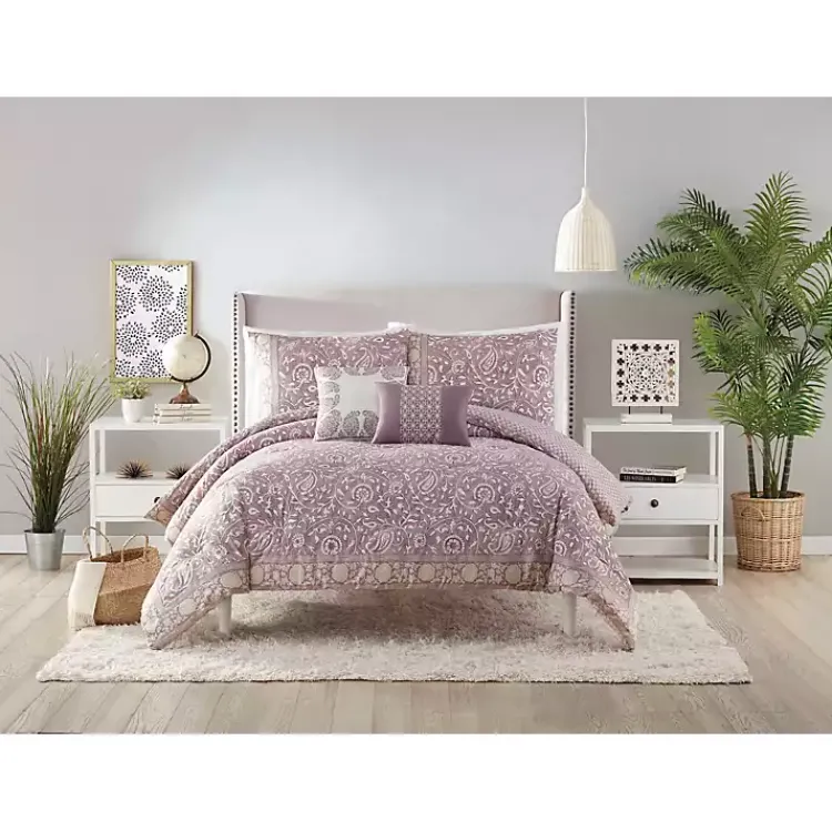 Comforters-Kirklands Home Mauve Scorro 5-pc. King Comforter Set Purple