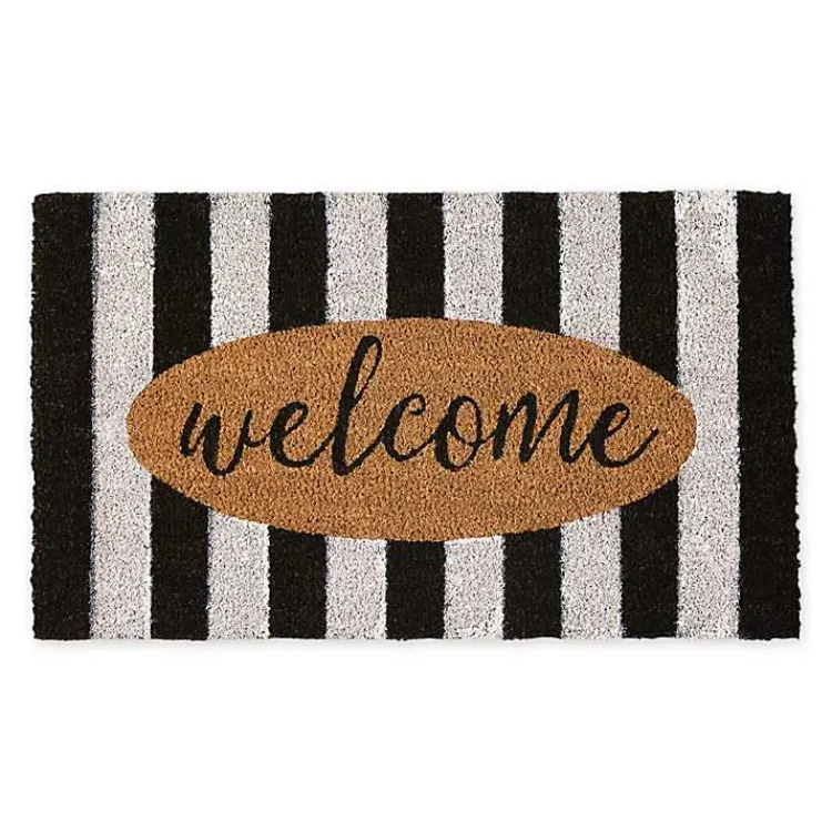 Doormats-Kirklands Home Welcome Cabana Stripe Coir Doormat