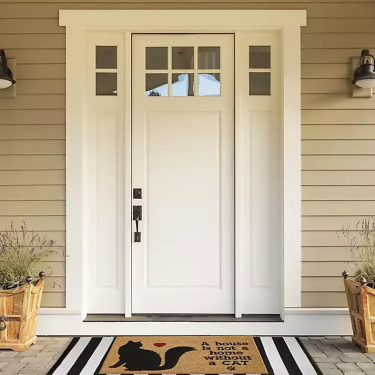 Doormats-Kirklands Home Not Home Without a Cat Coir Doormat
