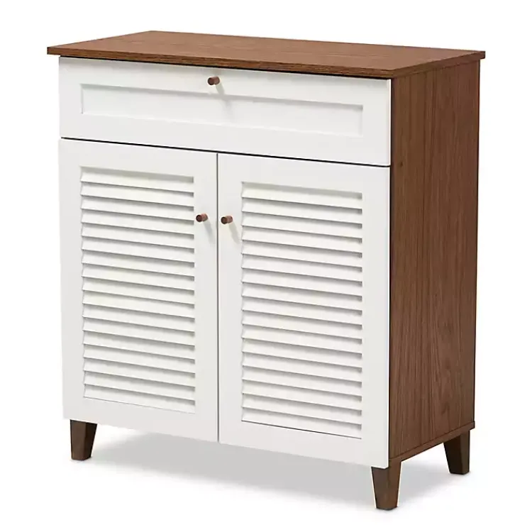 Entryway Furniture-Kirklands Home Collier Two-Tone Drawer Shoe Storage Cabinet