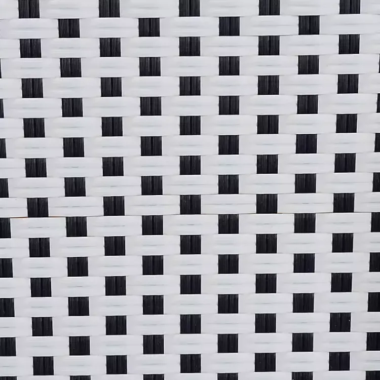 Dining Chairs-Kirklands Home Black and White Woven Dining Chairs, Set of 2