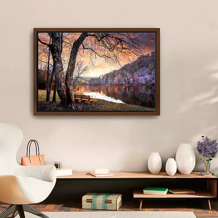 Framed Art-Kirklands Home Silence of Sunset Framed Canvas Art Print