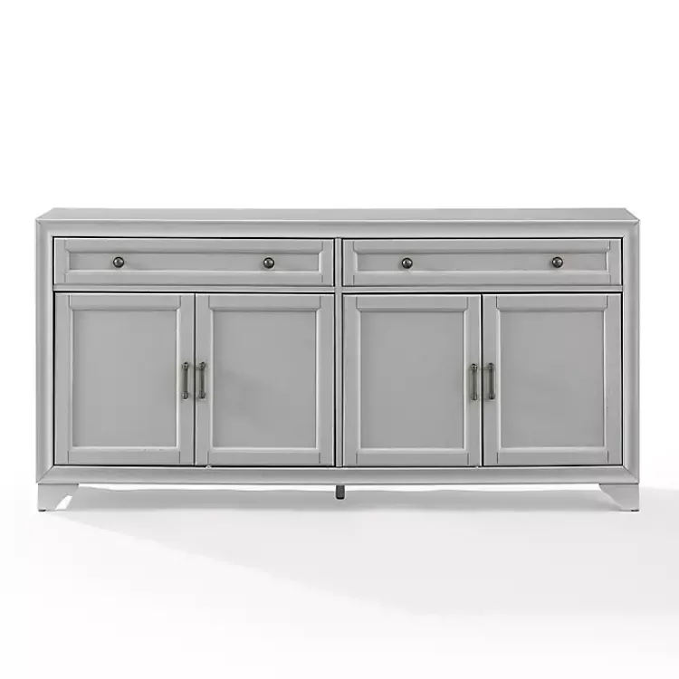 Cabinets & Sideboards-Kirklands Home Wood 4-Door Sideboard Cabinet Gray