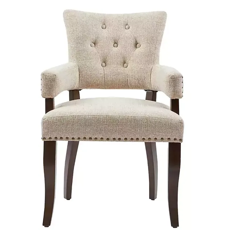 Dining Chairs-Kirklands Home Upholstered Tufted Dining Chairs, Set of 2 Ivory