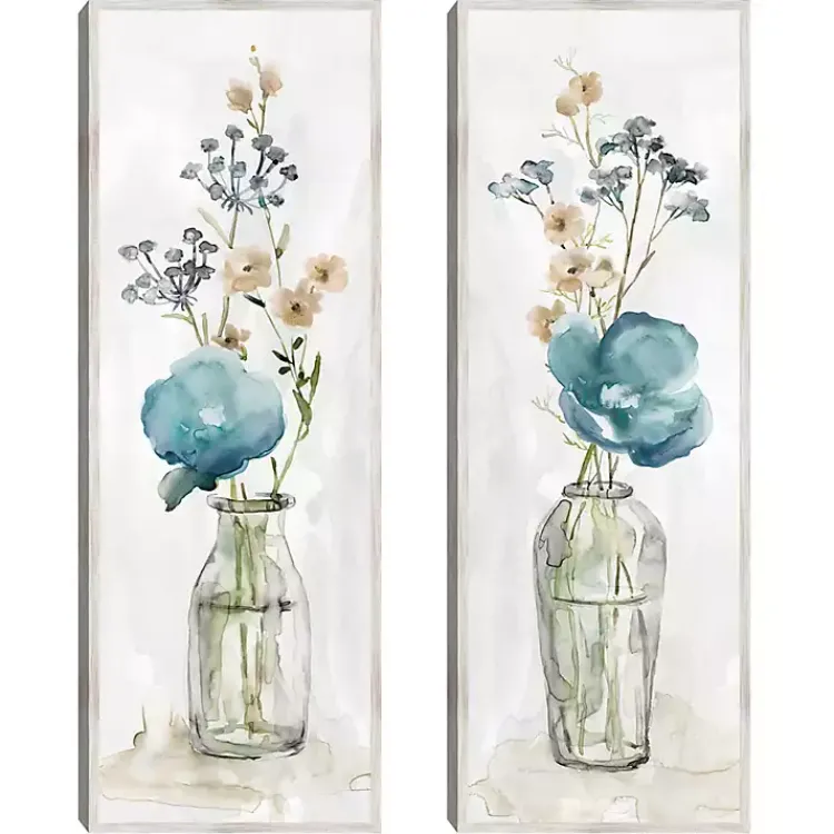 Canvas Art-Kirklands Home Simply Blue Framed Canvas Art Prints, Set of 2