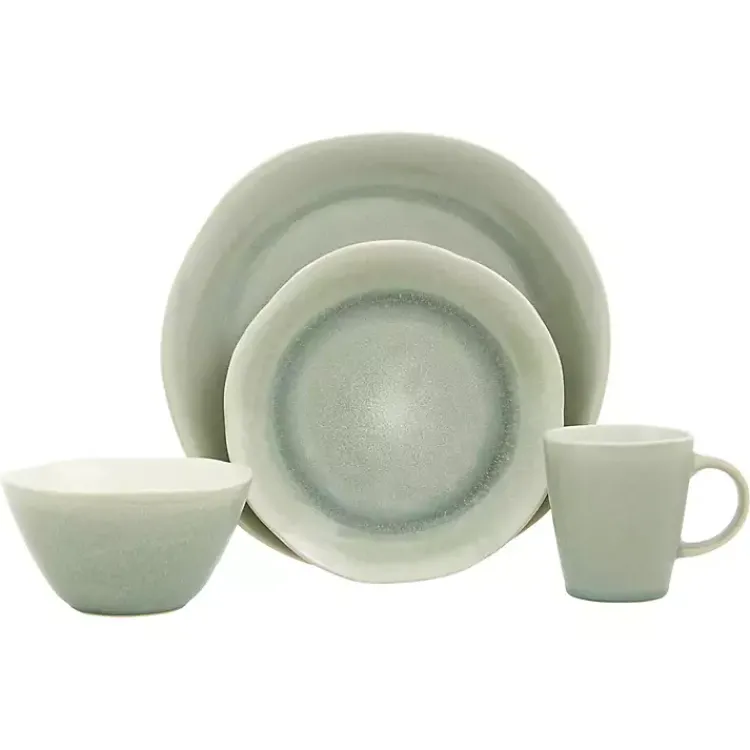 Dinnerware-Kirklands Home Sage Sand 16-pc. Dinnerware Set Green