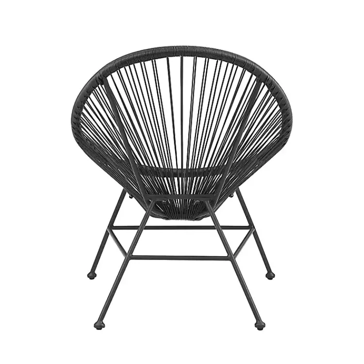 Outdoor Seating-Kirklands Home Metal Wicker Outdoor Chair Black