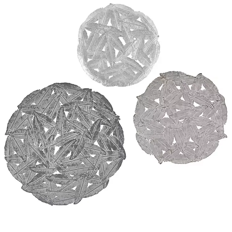 Wall Plaques-Kirklands Home Madison Park Iron Feathers Wall Plaques, Set of 3