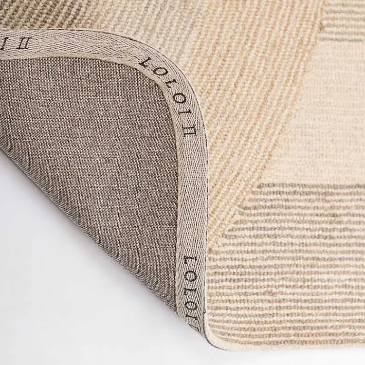 Area Rugs-Kirklands Home Merced Rounded Corners Area Rug, 7x9 Tan