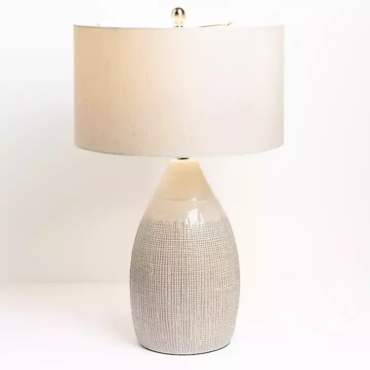 Table Lamps-Kirklands Home Luca Cream Ceramic Table Lamp Ivory