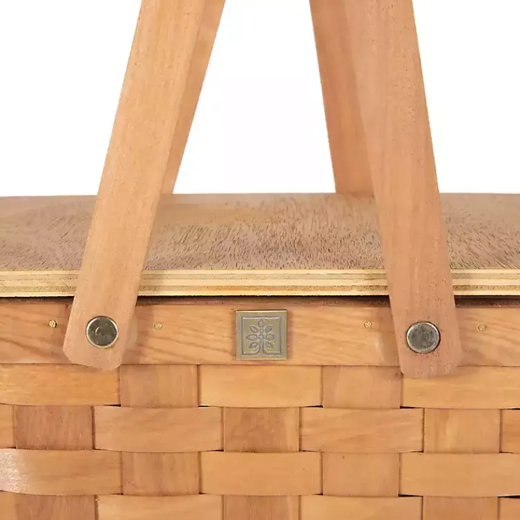 Serving & Entertaining-Kirklands Home Wicker Picnic Basket with Removable Cooler