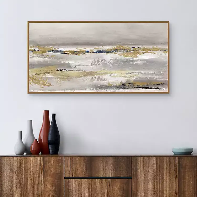 Canvas Art-Kirklands Home Golden Fog Framed Canvas Art Print Multi