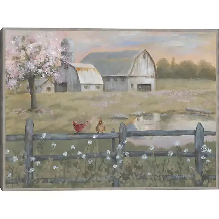 Canvas Art-Kirklands Home Spring Has Arrived Framed Canvas Art Print Green