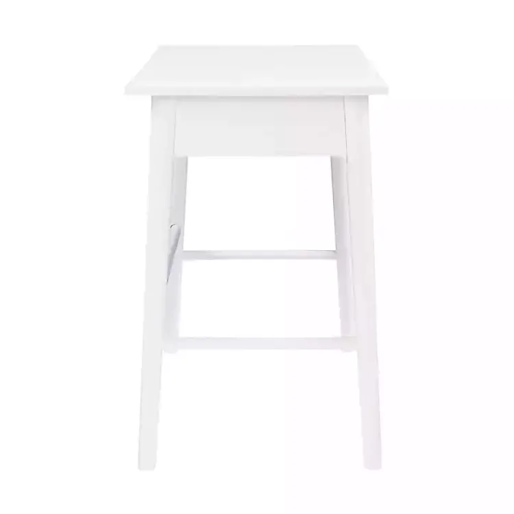 Office Furniture-Kirklands Home Dark Wood 1-Drawer Midcentury Modern Desk Brown