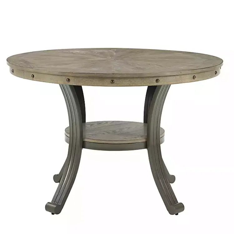 Dining Sets-Kirklands Home Wood and Upholstered Chairs 5-pc. Dining Set Gray