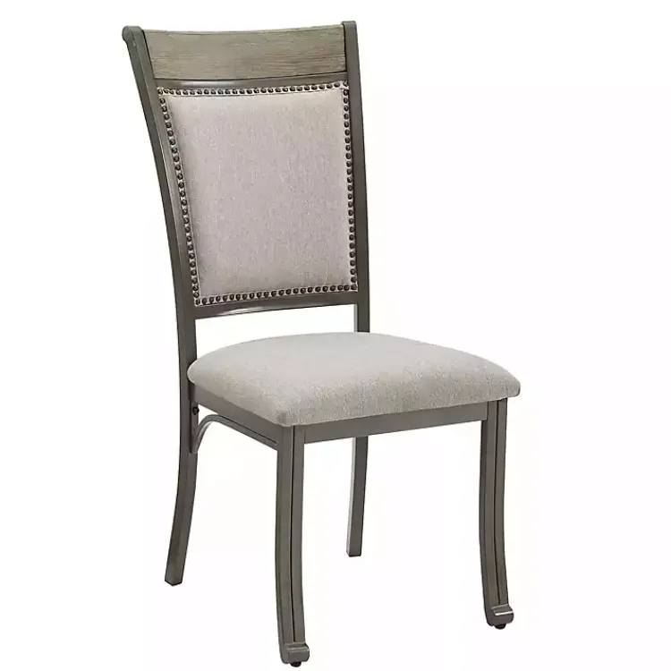 Dining Sets-Kirklands Home Wood and Upholstered Chairs 5-pc. Dining Set Gray