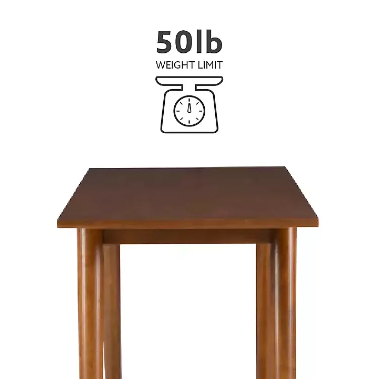 Console Tables-Kirklands Home Wood Slatted Bottom Shelf Console Table Brown